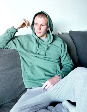 ASOS DESIGN oversized hoodie set in washed green-Blues ASOS DESIGN oversized hoodie set in washed green-Blues