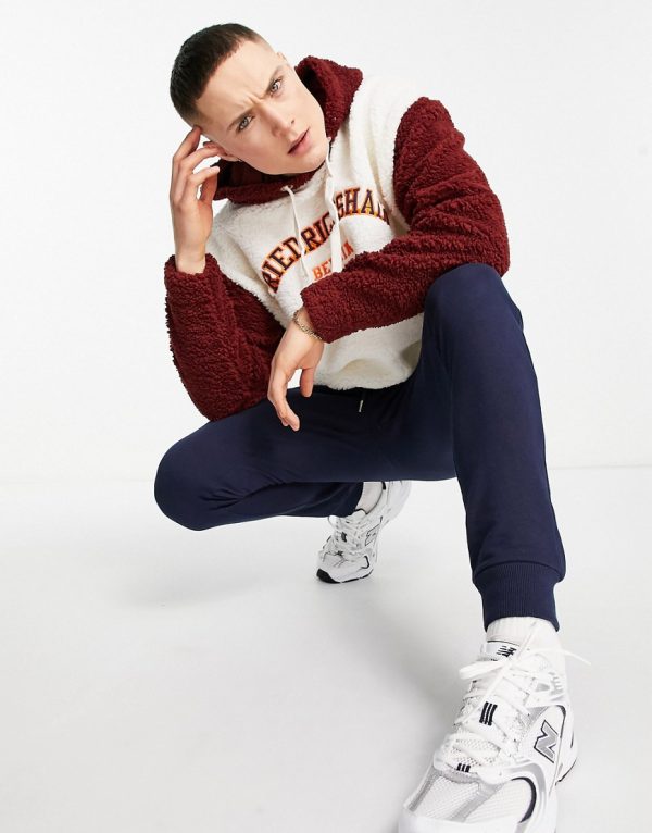 mens oversized teddy hoodie
