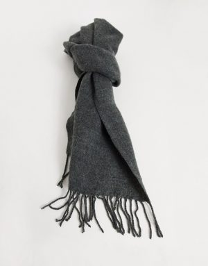 ASOS DESIGN supersoft scarf in charcoal-Grey ASOS DESIGN supersoft scarf in charcoal-Grey