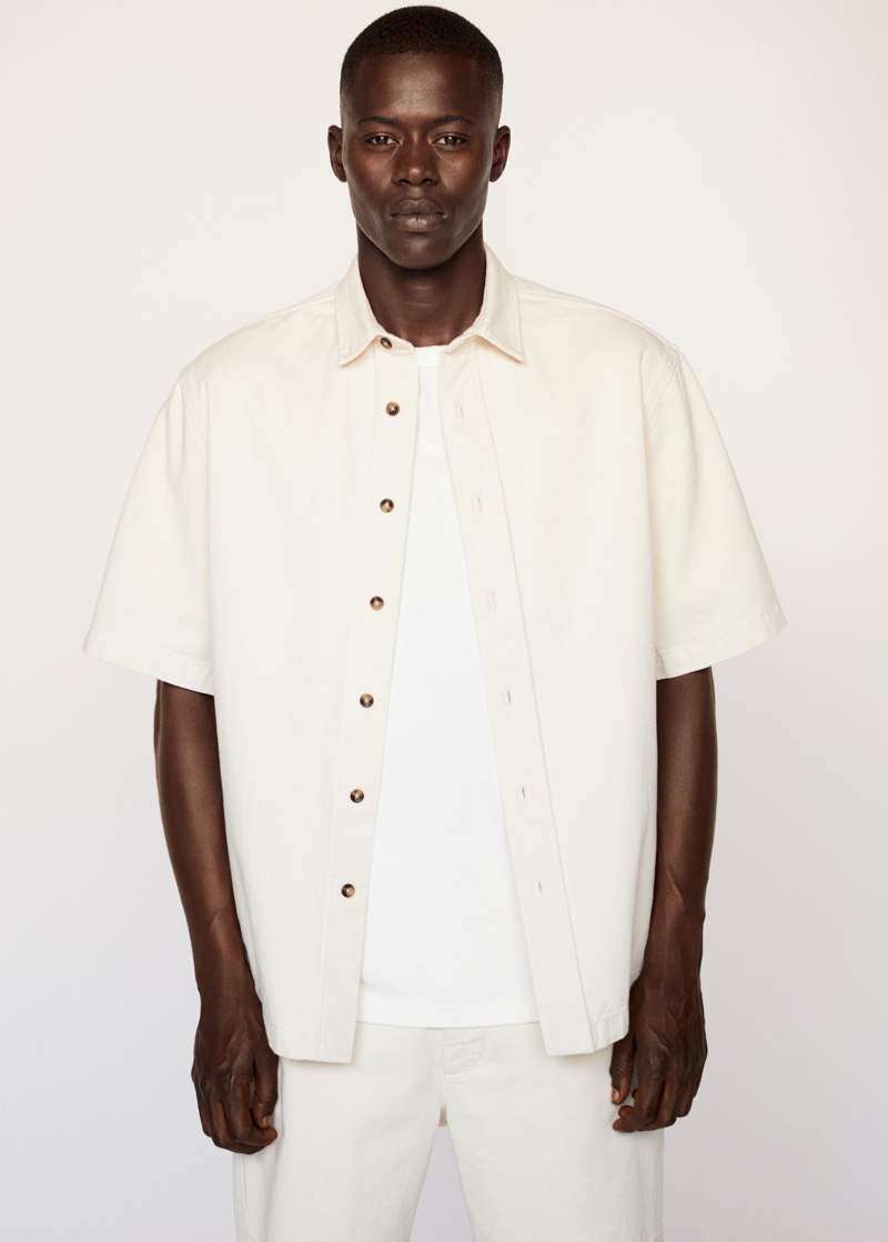 Showcasing matching style, Alpha Dia wears Mango Man. » Alpha Dia Slips Into Mango's Chic Clean Collection Showcasing matching style, Alpha Dia wears Mango Man.