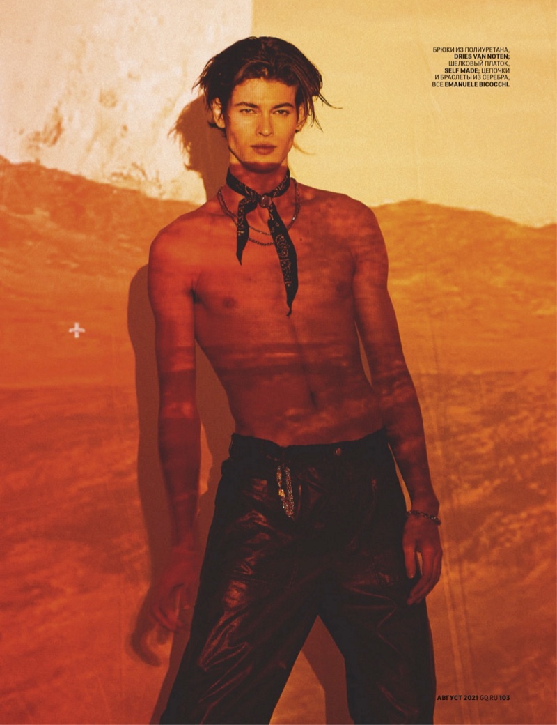 » Bastien De Bels Stars in 'Brilliant Nocturne' for GQ Russia Bastien De Bels 2021 GQ Russia Fashion Editorial 001