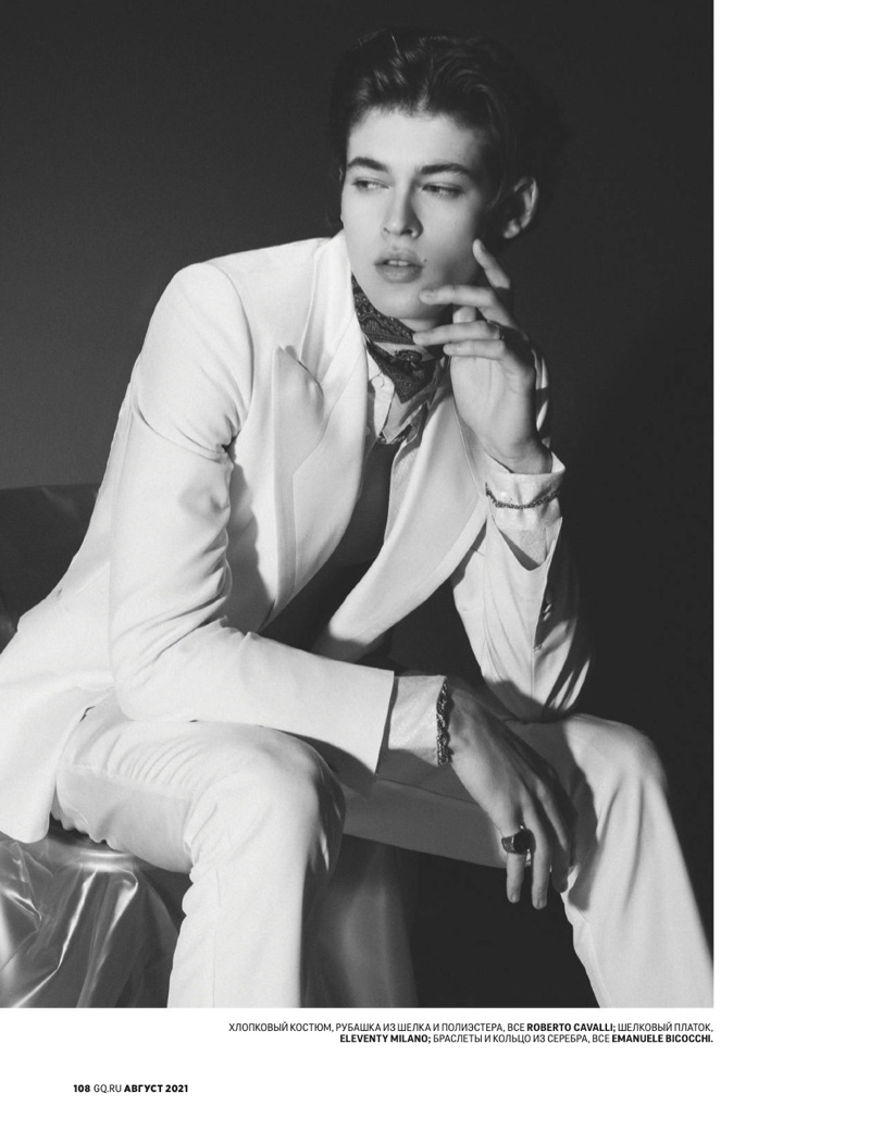 » Bastien De Bels Stars in 'Brilliant Nocturne' for GQ Russia Bastien De Bels 2021 GQ Russia Fashion Editorial 006