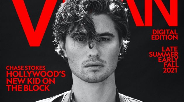 Chase Stokes Covers VMAN, Dishes on 'Outer Banks' New Season Front and center, Chase Stokes rocks an Armani Exchange bomber jacket and t-shirt with an Omega Seamaster Acqua Terra Small Seconds watch for VMAN.