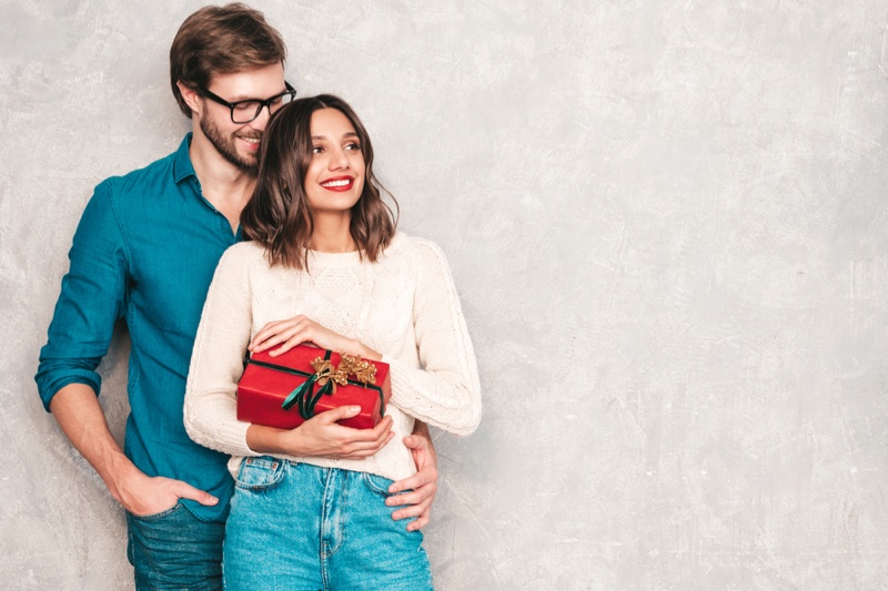 Couple Gift Happy Red Box Casual Outfits