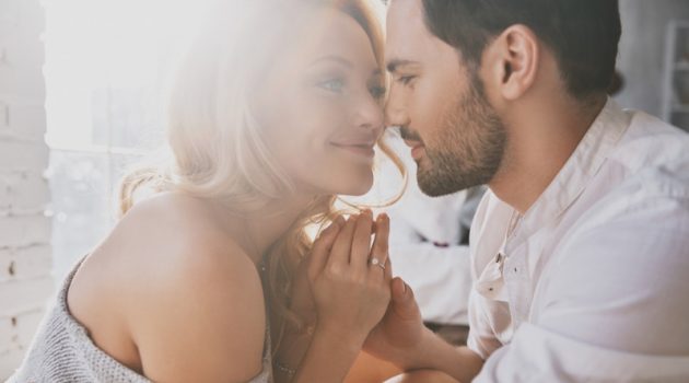 3 Reasons to Impress Your Fiancé with a Custom Engagement Ring Couple Smiling Engagement Models