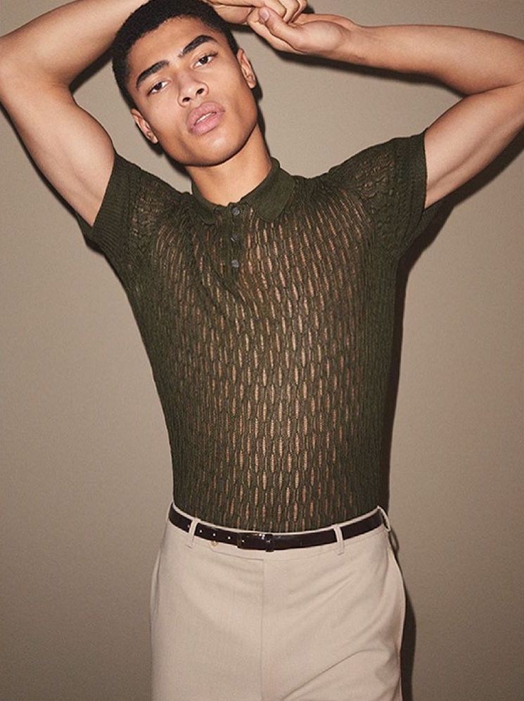 Désiré Mia Mesmerizes in Neutrals for Da Man Cover Shoot