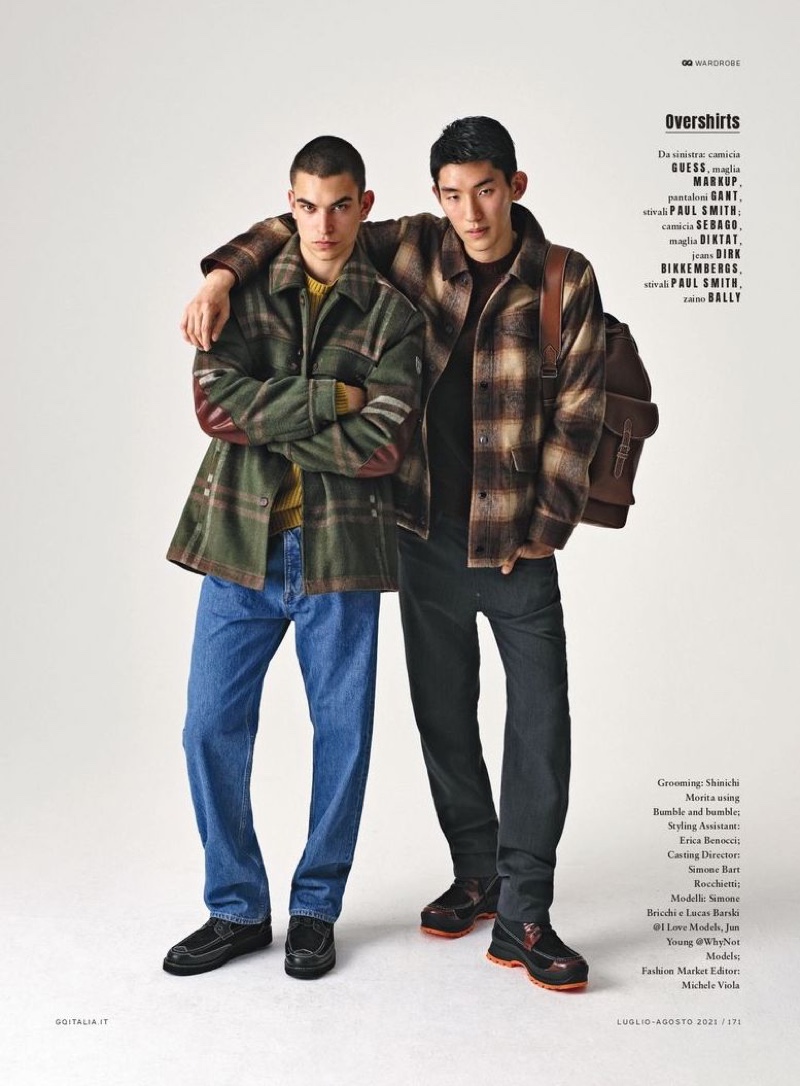 » Jun, Lucas & Simone Broach the New Season with GQ Italia GQ Italia 2021 New Season Editorial 006