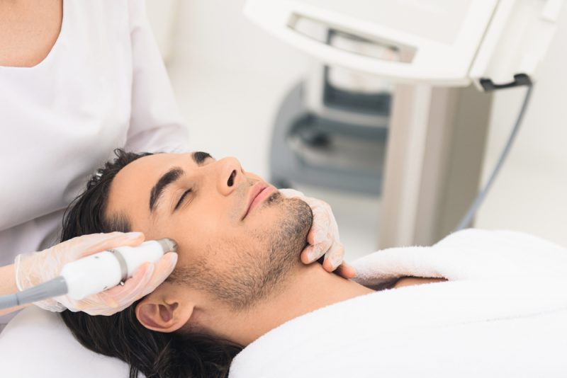 Man Getting Cosmetic Treatment