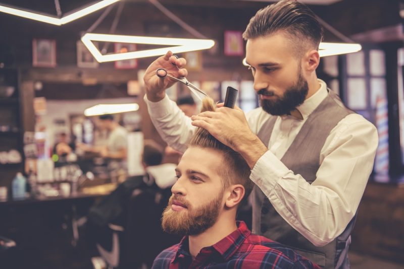 Man at Barbershop Hairstyle