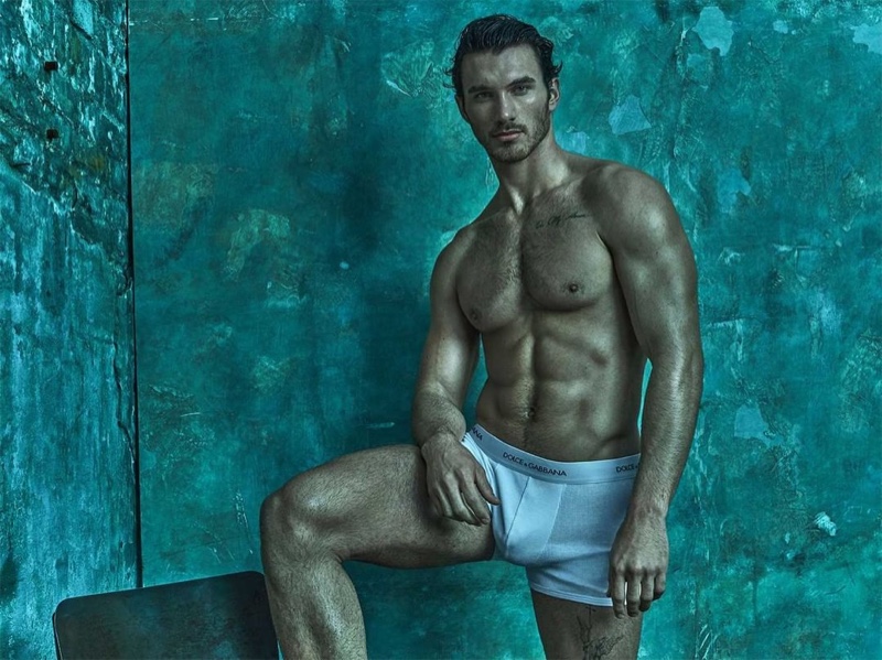 Mariano Vivanco photographs Michael Yaeger for Dolce & Gabbana underwear.