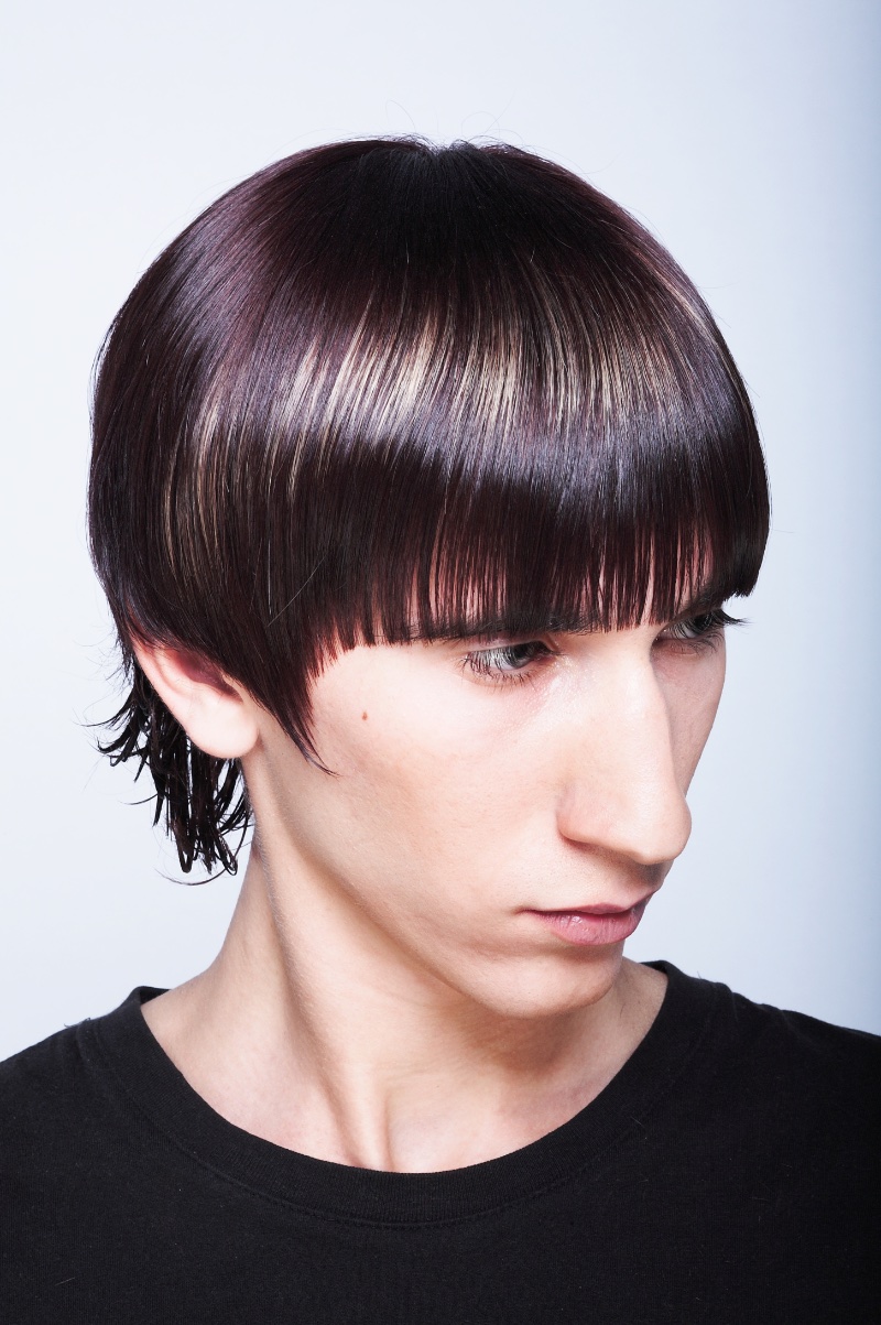 modern bowlcut hairstyle men