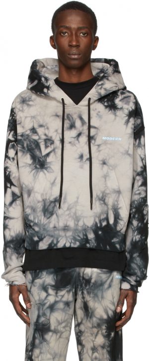 Off-White Beige Tie-Dye Contour Hoodie Off-White Beige Tie-Dye Contour Hoodie