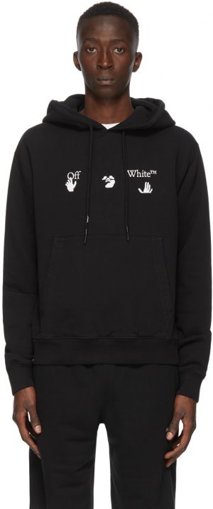 Off-White Black Big Logo Slim Hoodie Off-White Black Big Logo Slim Hoodie