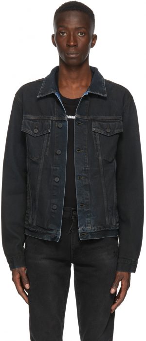 Off-White Black Denim Stencil Jacket Off-White Black Denim Stencil Jacket