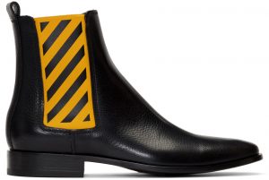 Off-White Black & Yellow Chelsea Boots Off-White Black & Yellow Chelsea Boots