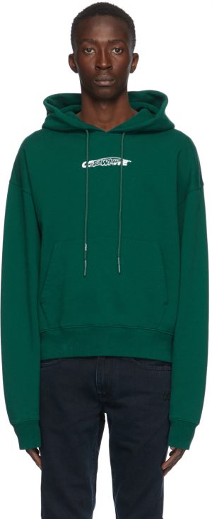 Off-White Green Hand Painters Hoodie Off-White Green Hand Painters Hoodie