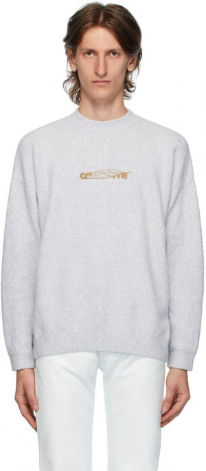 Off-White Off-White Barrel Worker Sweater Off-White Off-White Barrel Worker Sweater