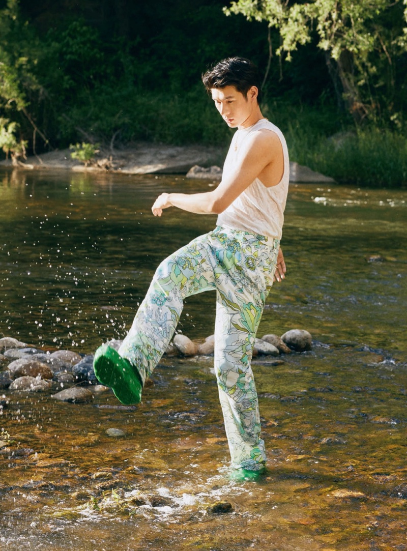 » Qiang Li & Lang Chen Enjoy a 'Summer Vacation' with GQ China Qiang Li 2021 GQ China Fashion Editorial 004