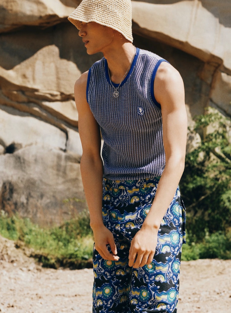 » Qiang Li & Lang Chen Enjoy a 'Summer Vacation' with GQ China Qiang Li 2021 GQ China Fashion Editorial 006