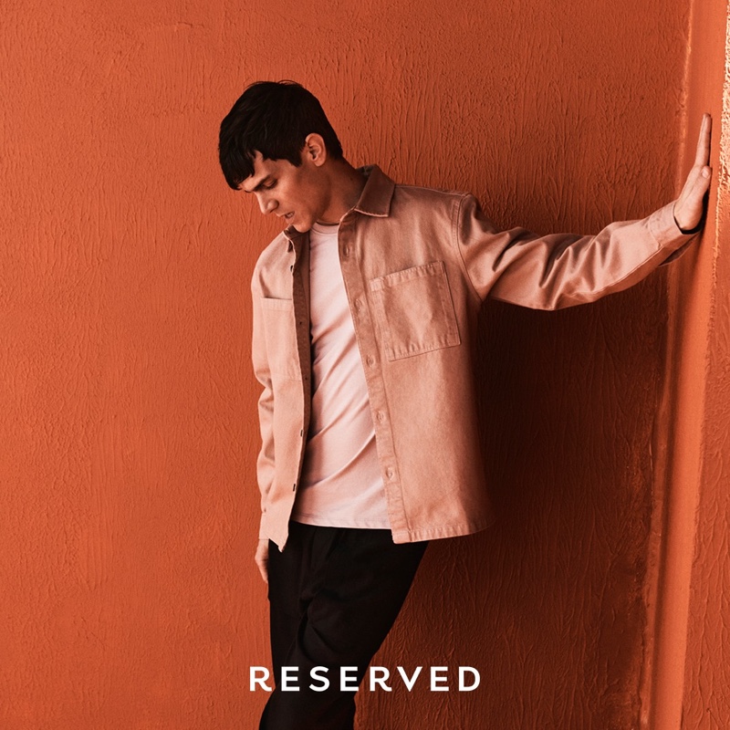 Showcasing smart casual style, Vincent Lacrocq wears timeless essentials from Reserved.