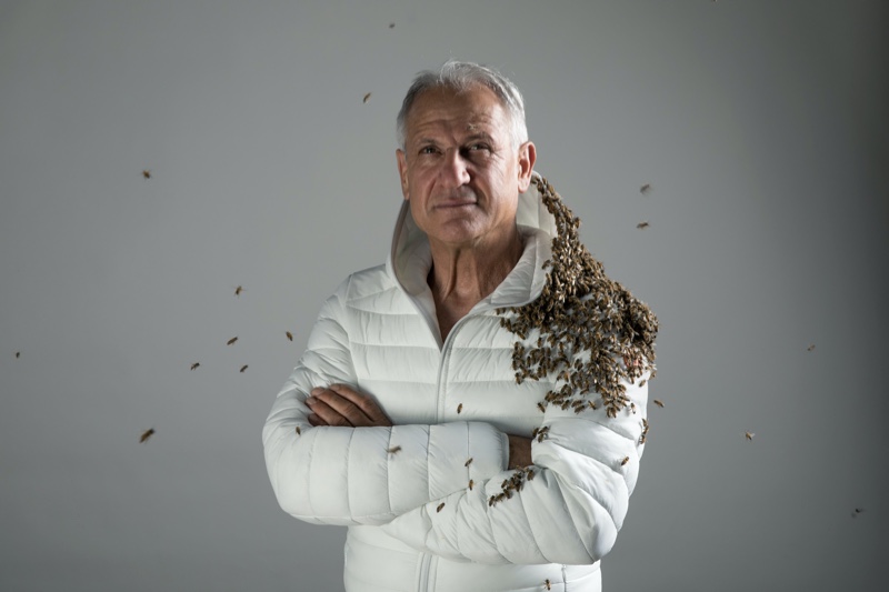 Walter Pace of Apicoltura Colle Salera stars in Save The Duck's "We Respect Bees" campaign.