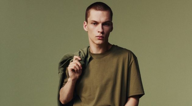 Zara Does Oversized Tonal Style Andreas wears a pleated oversized top with pants from Zara.
