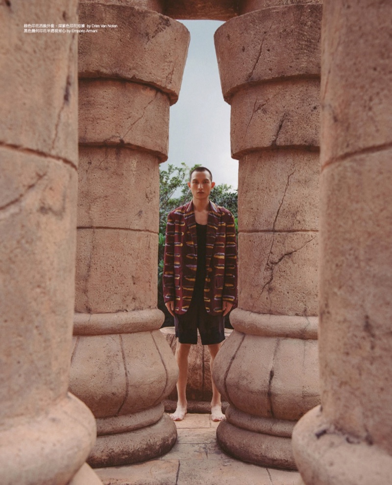 » Zhang Wenhui Tackles Summer Fun with Men's Uno Taiwan Zhang Wenhui 2021 Mens Uno Taiwan Fashion Editorial 004