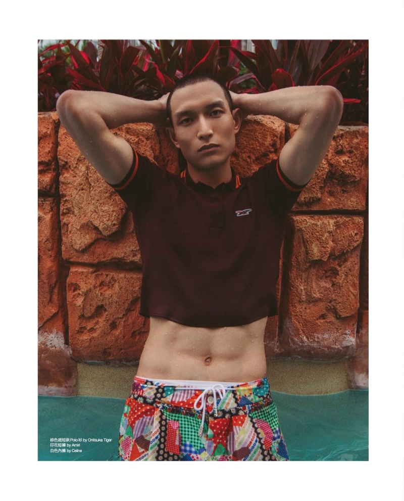 » Zhang Wenhui Tackles Summer Fun with Men's Uno Taiwan Zhang Wenhui 2021 Mens Uno Taiwan Fashion Editorial 008
