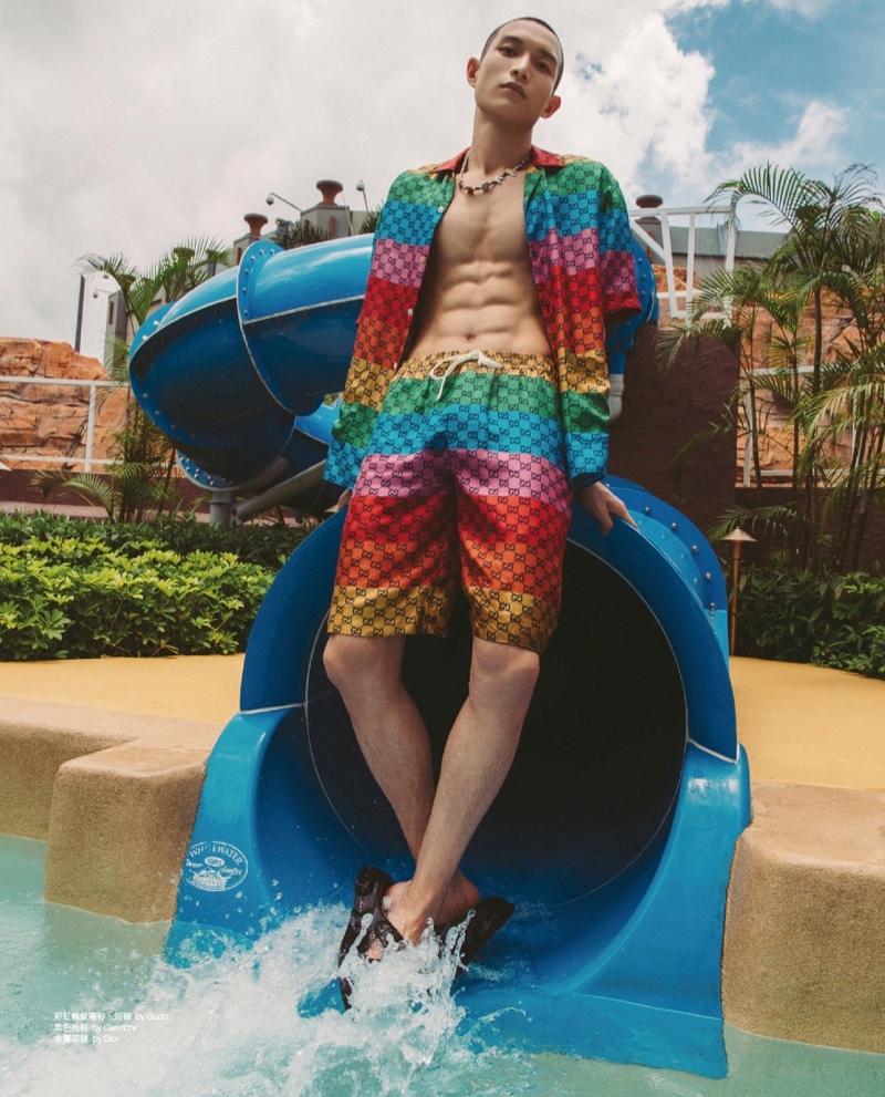 » Zhang Wenhui Tackles Summer Fun with Men's Uno Taiwan Zhang Wenhui 2021 Mens Uno Taiwan Fashion Editorial 010