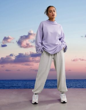 ASOS 4505 unisex high neck sweat-Purple ASOS 4505 unisex high neck sweat-Purple