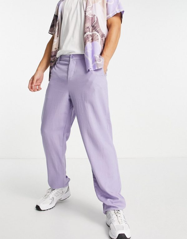 purple baggy pants