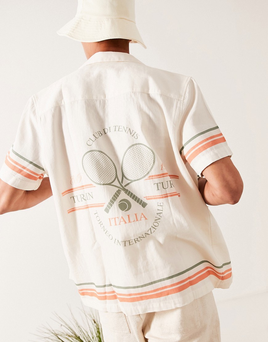 tennis print shirt