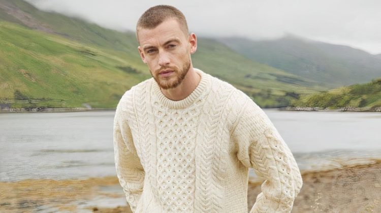 Irish Sweaters for Men Aran Sweater Men Traditional