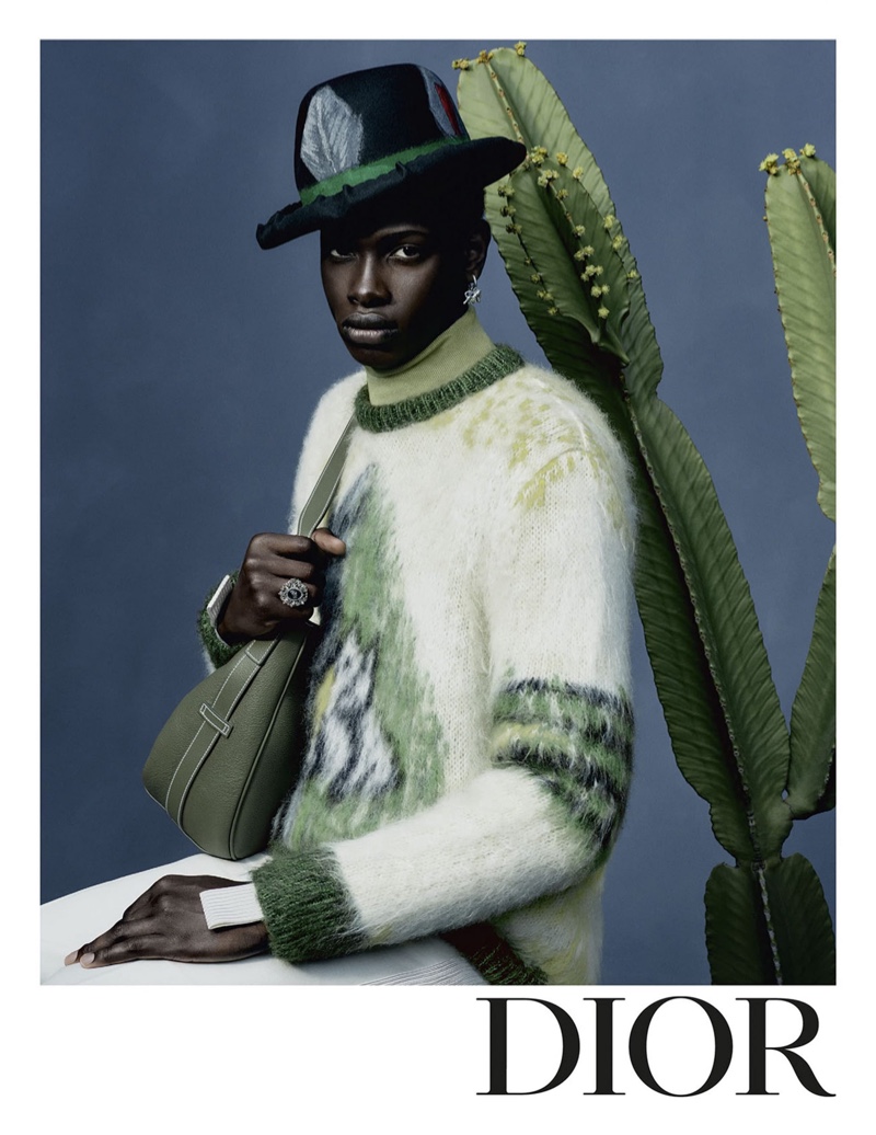 Djibril N’Diaye appears in Dior Men's new fall-winter 2021 campaign.