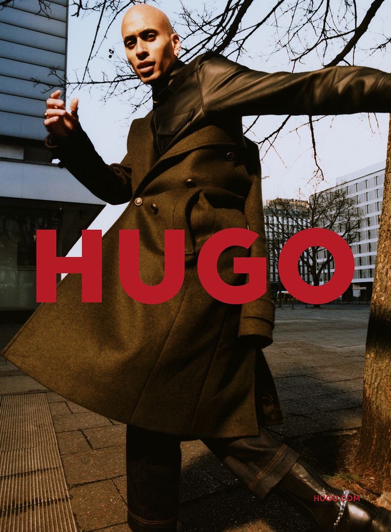 Patrick Mason stars in HUGO's new fall-winter 2021 men's campaign.