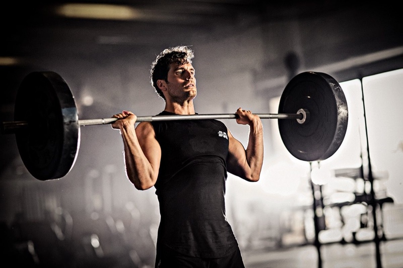 Lifting weights, Henry Cavill stars in a new MuscleTech campaign.