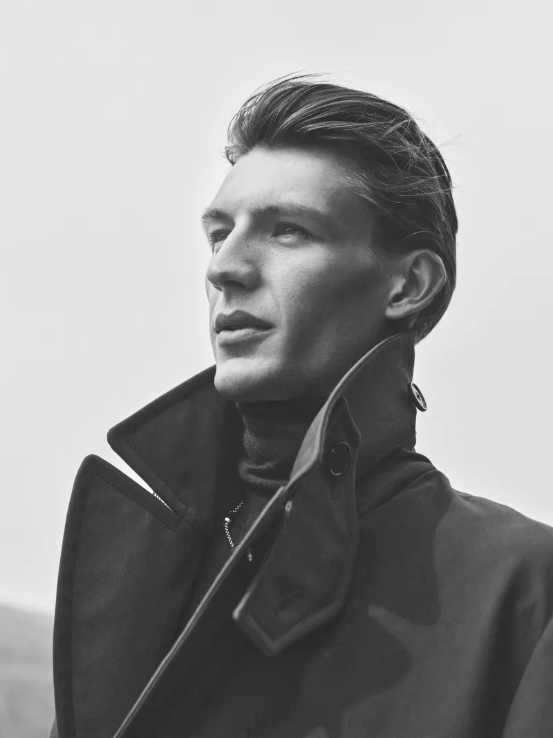 Taking up the spotlight, Finnlay Davis stars in Hermès' fall-winter 2021 men's campaign.