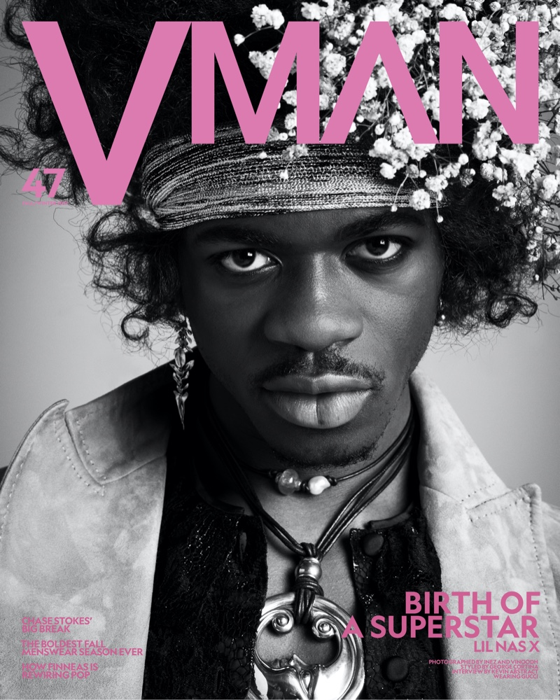 Lil Nas X covers the most recent issue of VMAN magazine.