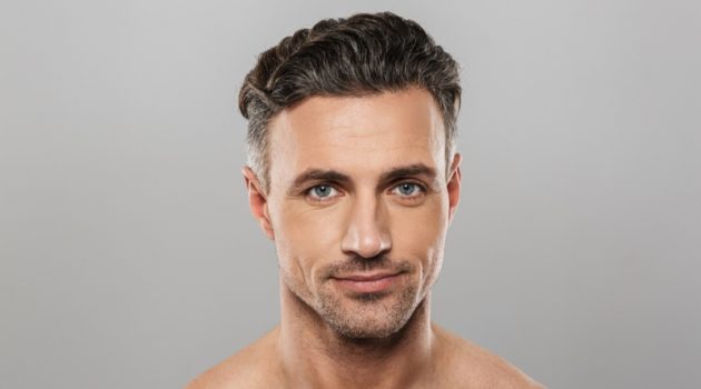 What Are the Benefits of a Hair Replacement System? Man Greying Hair Healthy Thick