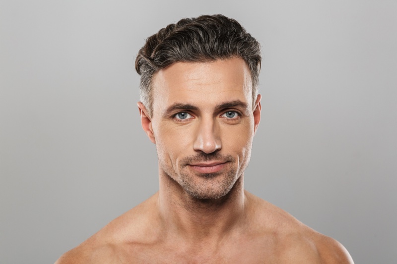 Man Greying Hair Healthy Thick Man Greying Hair Healthy Thick