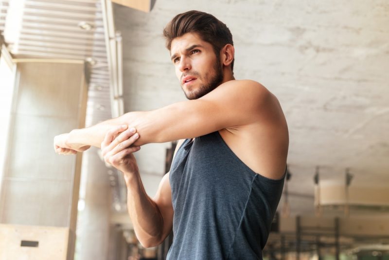 Man Stretching Before Workout