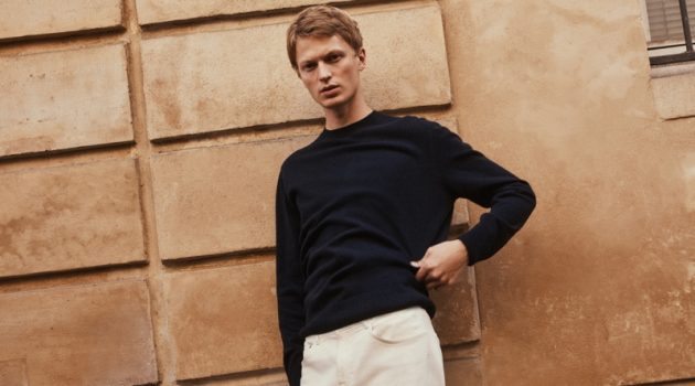 Taking to the streets of Paris, Jonas Glöer embraces relaxed style from Massimo Dutti.