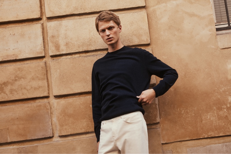 Taking to the streets of Paris, Jonas Glöer embraces relaxed style from Massimo Dutti.