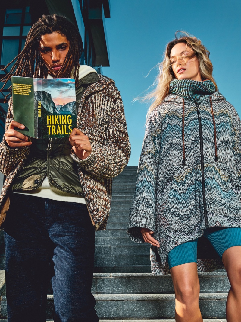 Arthur Kopp and Mathilde Henning star in Missoni's fall-winter 2021 campaign.