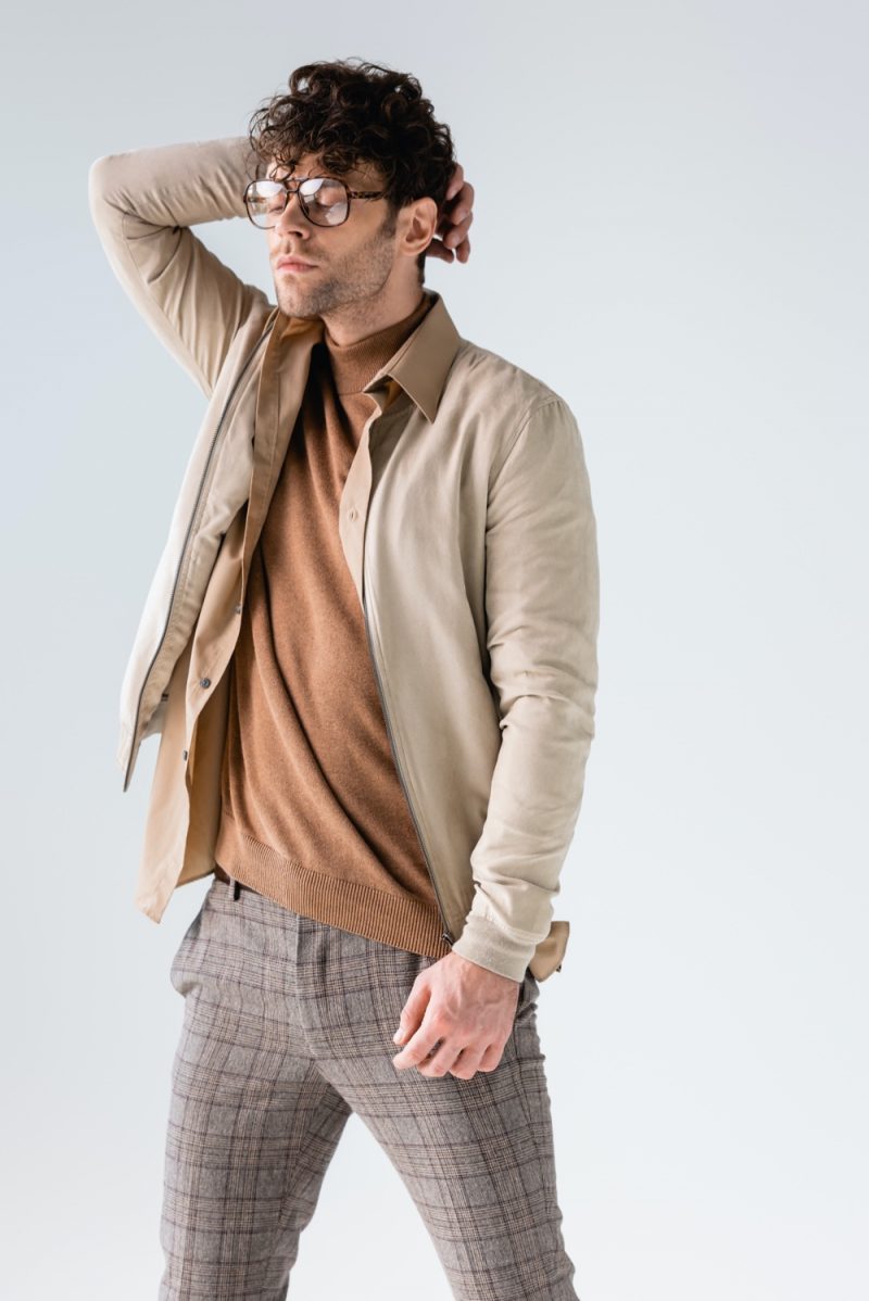 Model Wearing Neutral Colored Look