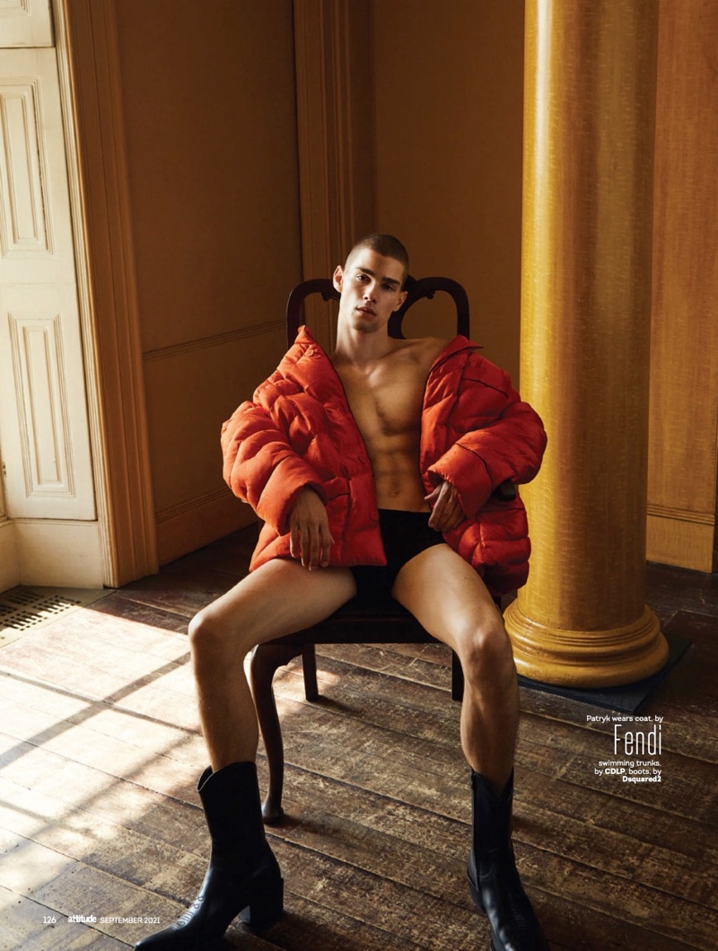 Patryk Lawry Dons the Fall Collections for Attitude Cover Shoot