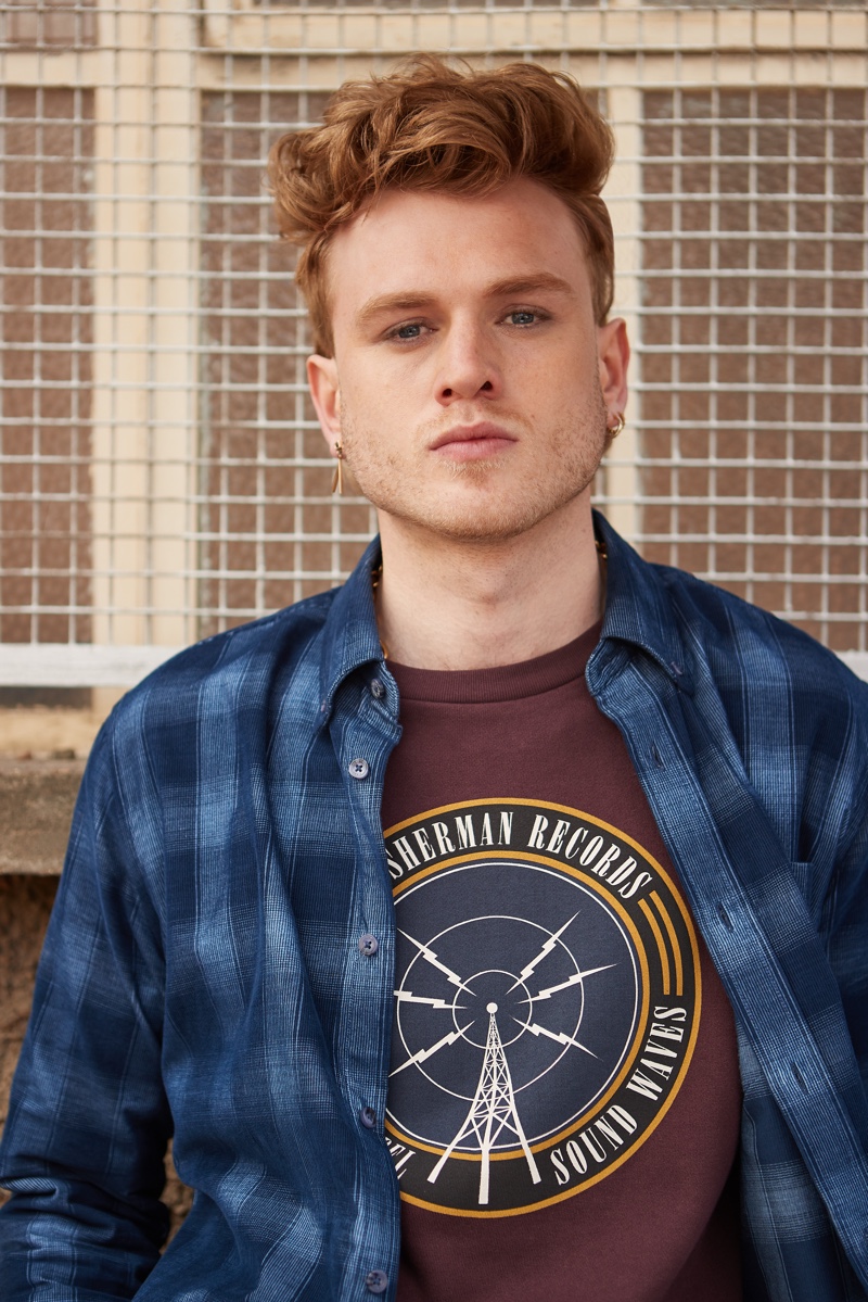 Tristan Evans of The Vamps stars in Ben Sherman's fall-winter 2021 campaign.