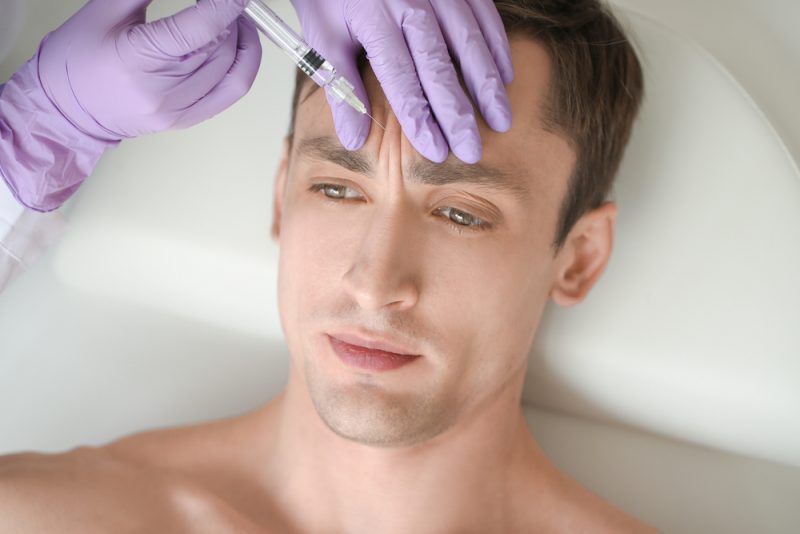 Man Getting Cosmetic Procedure