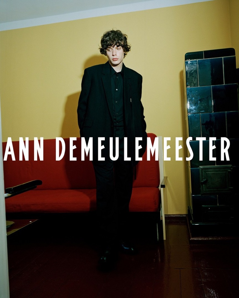 Alice Rosati photographs Nick for Ann Demeulemeester's fall-winter 2021 campaign.