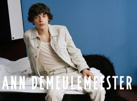 In front and center, Nick stars in Ann Demeulemeester's fall-winter 2021 campaign.